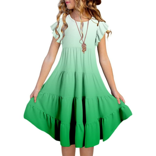Robe Fille Préado Robe Mignonne Robe Fille Anniversaire Robe Fille Anniversaire Robes de Fête Robes Filles Taille 12-13 Ans