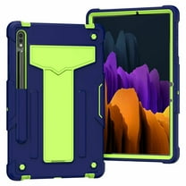 Epicgadget Case for Samsung Galaxy Tab S8  12.4 SM-X800/X806 (2022) - Dual Layer Protective Hybrid Cover Case With Kickstand For Galaxy Tab S8 Plus 12.4 Inch Released in 2022 (Navy Blue/Green)