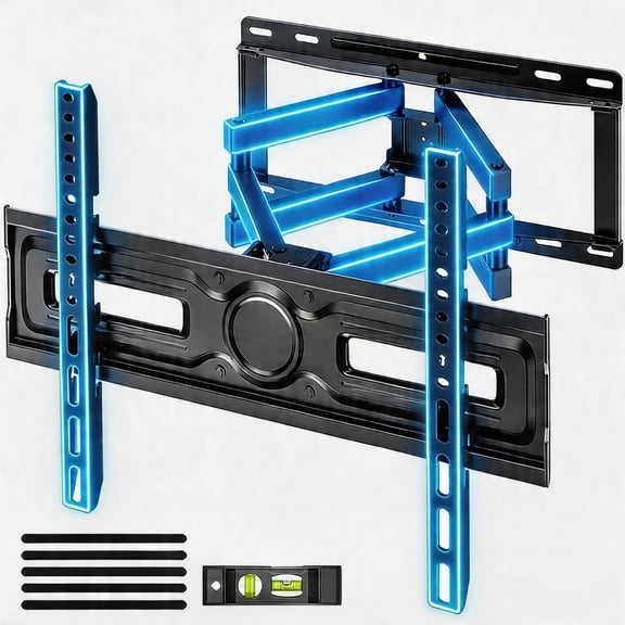 MountFTV Full Motion Articulating TV Wall Mount Swivel Tilting Bracket for 26-70inch Flat and Curved TVs, Max 400x400mm, Holds up to 99lbs