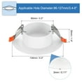 thumbnail image 2 of 134mm / 5.3" Diameter Spring Ceiling Hole Cover Plate, 1 Pack Downlight Hole Trim Wall Mount Decorative Cap Access Panel for 2-3.3" Round Ceiling and Wall Openings, White, 2 of 7