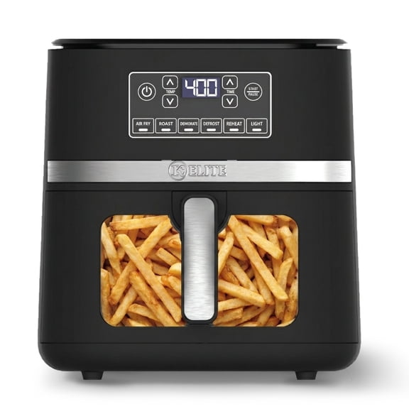 Kitchen Elite 5 Qt Large Digital Air Fryer, Kitchen Countertop Nonstick Basket Oven, Black