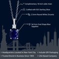 thumbnail image 2 of Gem Stone King 2.55 Cttw Blue Sapphire Necklace for Women | 925 Sterling Silver | Gemstone Birthstone | Oval 9X7MM Pendant Necklace | With 18 inch Silver Chain, 2 of 4