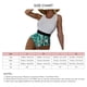 thumbnail image 5 of Traje de baño de una pieza sin espalda a rayas de cuello redondo para mujer - Talla XL, 5 of 5