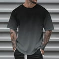 thumbnail image 2 of Summer Savings Clearance! Stamzod Mens Plus Size T-Shirts Short Sleeve Crew Neck Tops Gradient Color Fashion Shirts Casual Tee, 2 of 5