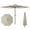 Beige, variant on GVN Patio Umbrella, Outdoor Table Umbrella,12 Feet Patio Umbrella with Crank Handle and 8 Sturdy Ribs-Coffee