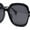 All Black, variant on Womens Round Mod Plastic Butterfly Chic Designer Sunglasses Black - Smoke