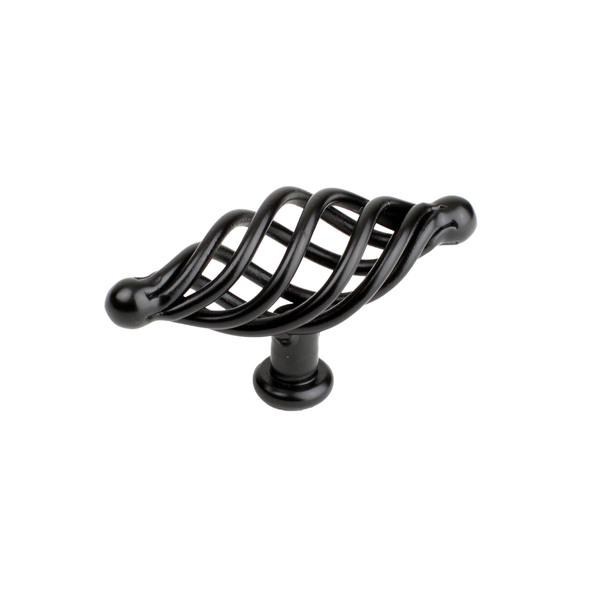 Century 42429 Saxon Birdcage Knob Black