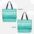thumbnail image 3 of Vsdgher Teal Turquoise print Tote Bag for Women Shoulder Bag with Zipper Large Shoulder Bag Handle Handbag Portable Washable for Travel, Work, 3 of 8