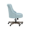 thumbnail image 3 of Linon Sinclair High Back Office Chair with Adjustable Height, Tilt and Swivel, Graywash/Light Blue, 3 of 14