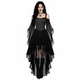 thumbnail image 3 of Vampire Dress Women, Dress Renaissance Retro Gothic Bell Sleeves Adults Halloween Dresses Outfit, 3 of 9