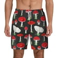thumbnail image 2 of Picia Red Mushrooms pattern Mens Swim Trunks with Compression Liner Stretch Beach Shorts Quick Dry with Zipper Pockets No-Chafing Board Shorts-X-Large, 2 of 9