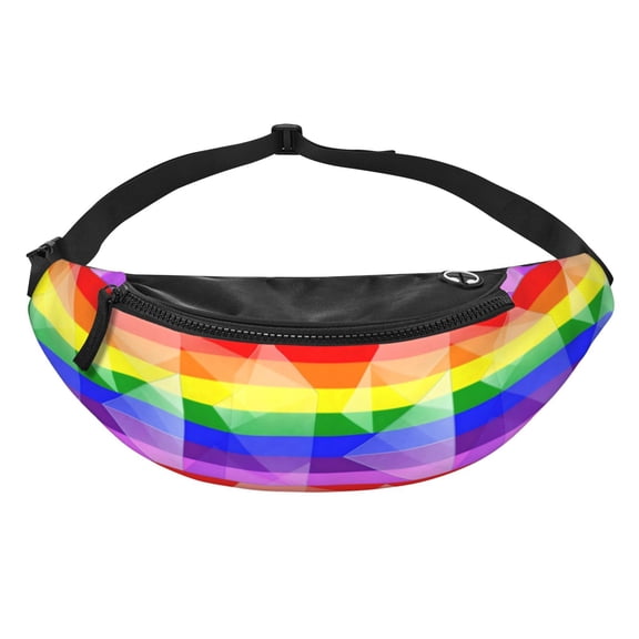 Women Men Rainbow Flag Crossbody Fanny Waist Bag Pack Belt Bag for Travel Hiking