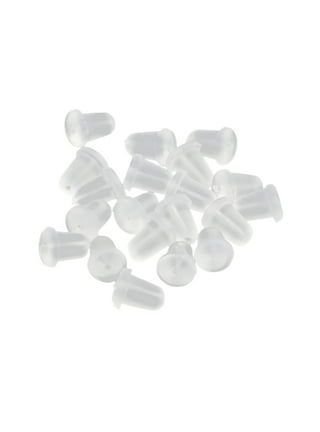 500Pcs Rubber Earring Backs Plastic Soft Clear Silicone Ear Stoppers  Stabilizers