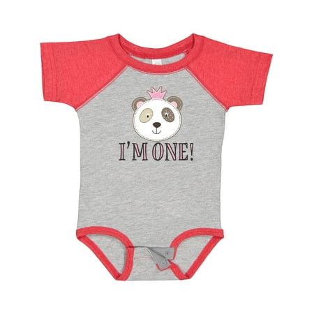 

Inktastic First Birthday Panda 1 Year Old Girl Gift Baby Girl Bodysuit