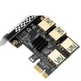 thumbnail image 3 of Tachiuwa 1 à 4 Emplacements PCI Carte Riser PCIe Haute Stabilité Compatible Premium avec Emplacement x1 x4, x8, x16 Doré, 3 of 9