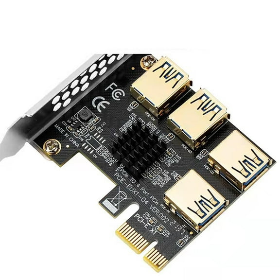 1 to 4 Slots 1 to 4 16x Slots Riser Card USB Adapter High Quality Board Professional , x1 x4 x8 x16 Slot Golden