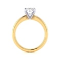 thumbnail image 3 of SuperJeweler 1 1/2 Carat Cushion Cut Moissanite Solitaire Engagement Ring in 14 Karat Yellow Gold, 3 of 5