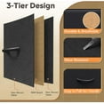 thumbnail image 5 of RONG-3 Dresser for Bedroom with 10 Fabric Drawers, Tall Chest Organizer Units for Clothing, Closet, Storage Tower with Cabinet, Metal Frame, Wooden Top,Black, 5 of 10
