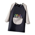 thumbnail image 2 of Multifunction Kids Painting Apron Palettes Pattern Washable Long Sleeve Painting A, 2 of 7