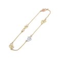 thumbnail image 3 of Pulsera Corazones Enlazados 3 Oros Solido 10k, 3 of 4