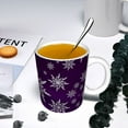 thumbnail image 5 of Disketp Snowflake Gradient Purple Large Coffee Mug with Handle Tea Cup Novelty Coffee Cup for Men Women Office Work, 5 of 6