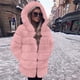 thumbnail image 1 of Abrigo y chaquetas de piel sintética con capucha y manga larga para mujer, de retazos de imitación, de longitud media, con capucha, para mujer, 1 of 5