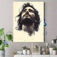 thumbnail image 4 of Qisvanset Framed Canvas Wall Art 12x16 Inch Proverbs Jesus Modern Bible Verse Sketch Art, 4 of 5