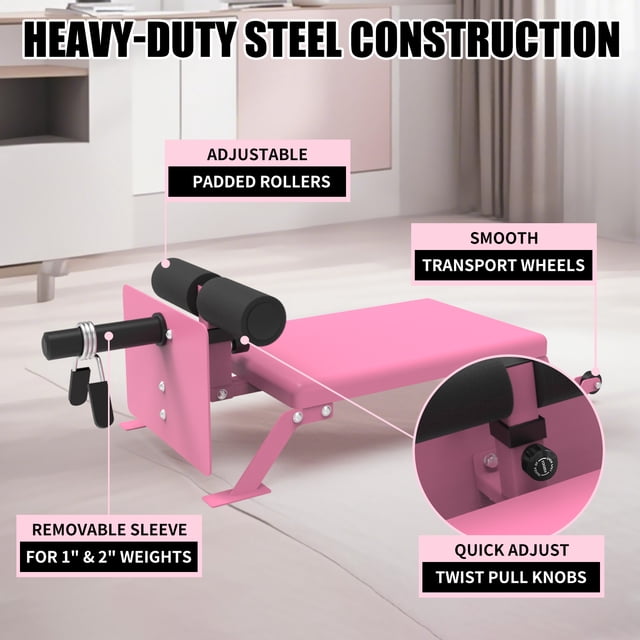 EDTara Compact Nordic Curl Bench With Wheels, Home Gym Equipment for Hamstring and Glute Strengthening, Versatile Leg Curl Machine for Reverse Curl Exercise