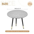 thumbnail image 2 of Cubierta de mesa redonda de 2 piezas, mantel redondo ajustado con borde elástico para mesa de picnic para comedor al aire libre, se adapta a 28"-35", gris, 2 of 6