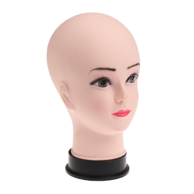 MagiDealMagiDeal Mannequin Head Manikin Modle Wig Cap Earrings Display Stand PVC 