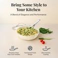 thumbnail image 6 of Gotham Steel Diamond Hammered Nonstick Pots and Pans 10 Piece Ceramic Kitchen Cookware Set Cream, 6 of 8