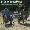thumbnail image 4 of PORTAL Folding Camping Rocking Chair, Portable Outdoor Rocker with Mesh High Back, Supports 400 lbs, Black, 4 of 9