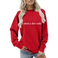 thumbnail image 4 of Yajing Oversized Sweatshirt for Women S Red Funny Moms Crewneck Sweatshirt Long Sleeve Sweatshirt for Women Crewneck Fleece Sweater Retro Fall Sweatshirt, 4 of 6