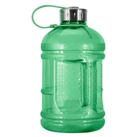 

Geo Sports Bottles 1/2 Gallon (64 oz.) BPA Free Plastic Water Bottle w/ 48mm Steel Cap (Green)