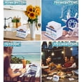 thumbnail image 3 of CoTa Global Blue Mist Nautical Wooden Coaster Set - Table Top Centerpiece Coastal Decor for Kitchen, Home, Beach House, Rustic Decorative 6 Coasters Set with Holder - Handmade Color May Vary, 3 of 7