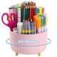 thumbnail image 1 of Organizador de escritorio Marbrasse con 5 compartimentos que gira 360°, color rosa, 1 of 7