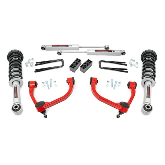 Rough Country 3" Lift Kit w/N3 Struts for 2009-2013 Ford F-150 4WD - 54431RED