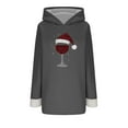 thumbnail image 4 of Women Fall Clothes Round Neck Pullover Sweatshirt Long Sleeve Hoodies Wine Glass Print Christmas Top Fall Fashion Must Haves My Items, 4 of 6