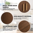 thumbnail image 2 of Magic Union 47" Sideboard Buffer Cabinet with Fluted Slide Doors, Tambour Storage Cabinet with Adjustable Shelves, Credenza Console Mid Century Cabinet for Bedroom Living Room Hallway Entryway, 2 of 9