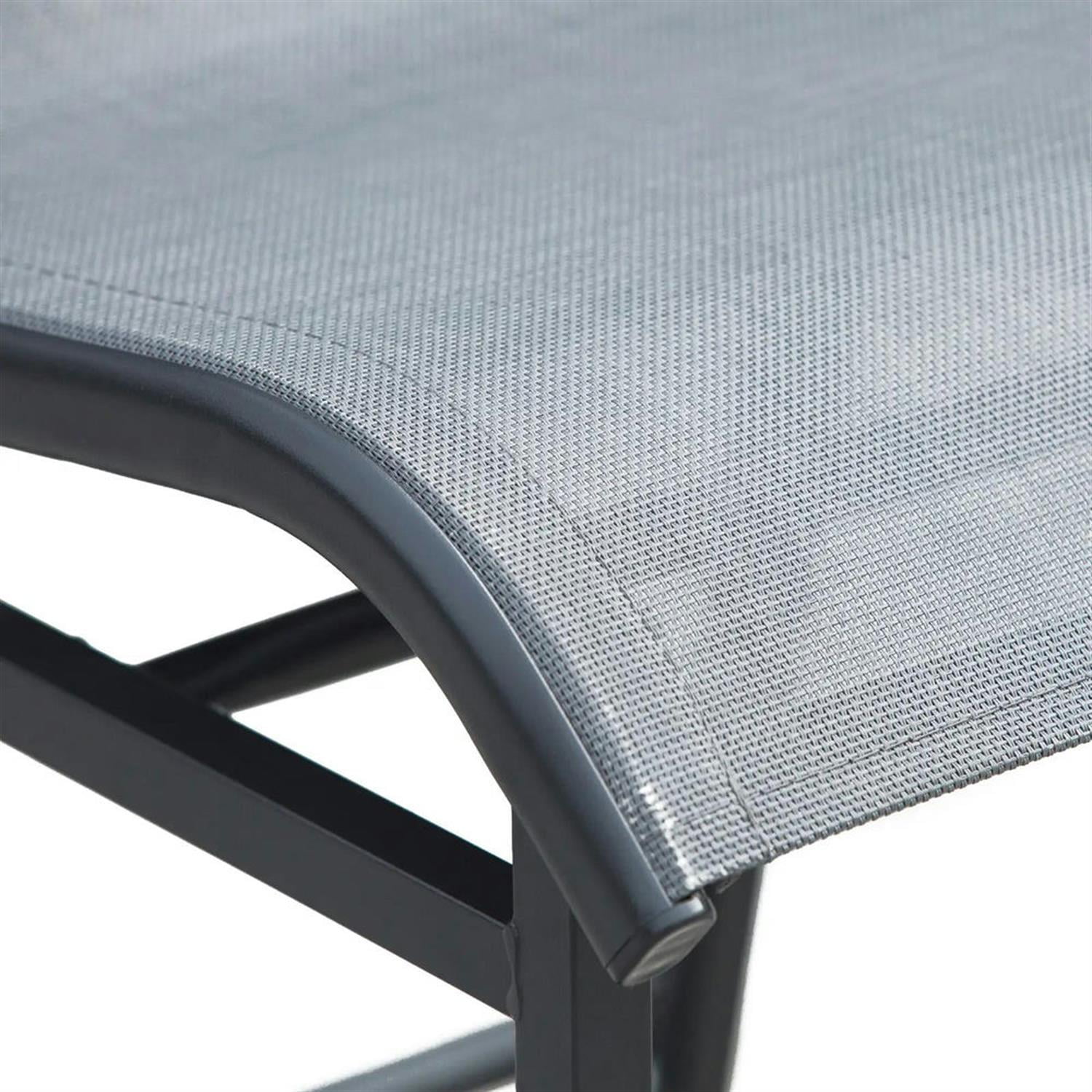 Demi Bonn 19" Round Bar Height Bistro Set for 2, Outdoor Pub Table and Chairs, Durable Build, Ideal for Small Patio and Garden, Gray