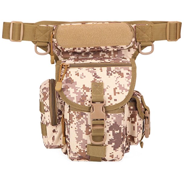 Soidarity Bolso de hombro tipo bandolera, impermeable, bolsa de pierna caída, bolsa de utilidad para pierna, senderismo al aire libre, fotografía, cierre Mochilas de mochilero No.04 Soidarity OD000086-04B