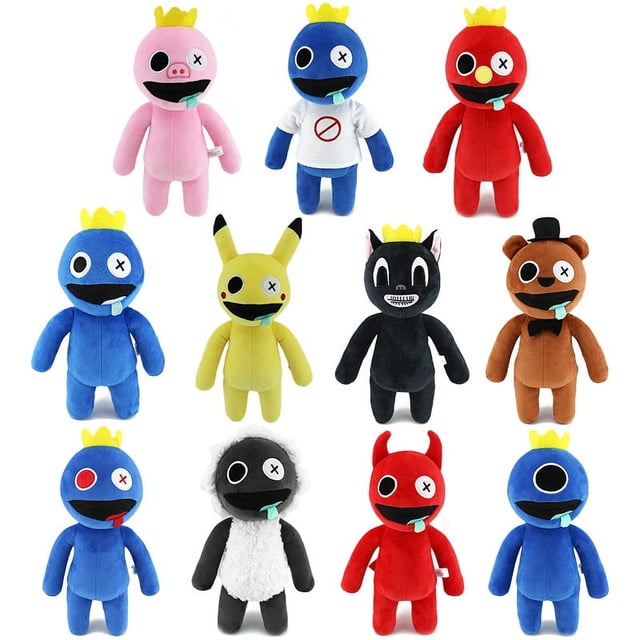 Muñecas a precio de fábrica, muñecos de la serie Rainbow Friends, pequeño hombre azul con corona, juguetes de peluche, serie Rainbow Friends, juguetes para niños Gi