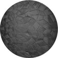 thumbnail image 1 of Ahgly Company Machine Washable Indoor Round Transitional Charcoal Black Area Rugs, 4' Round, 1 of 7