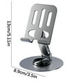 thumbnail image 2 of Dadiaei 360 Rotating Phone Stand,Adjustable Foldable Phone Holder,Anti-Slip Swivel Base,Desktop Cradle for All Phones,Office Accessories Dock,Aluminum Phone Stand for Desk,Tablet,and Smartphones, 2 of 3