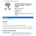 thumbnail image 2 of Rear Brake Pad Rotor and Caliper Set - Compatible with 2007 - 2017 Jeep Wrangler 2008 2009 2010 2011 2012 2013 2014 2015 2016, 2 of 2