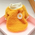 thumbnail image 2 of EIMELI Dog Sweaters for Small Dogs Girl Daisy Style Plush Round Neck Flowers Sweater Green M, 2 of 8