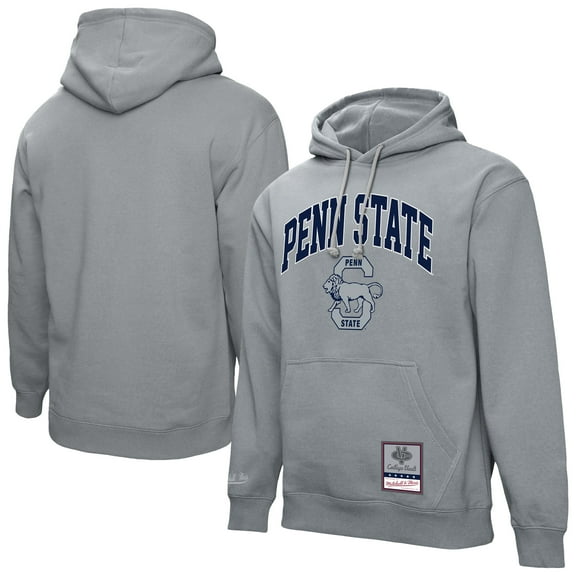 Men's Mitchell & Ness  Heather Gray Penn State Nittany Lions Classic Arch Pullover Hoodie