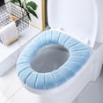 thumbnail image 3 of 5-Piece Soft Bathroom Thickened Toilet Cover Pads - Warm Stretchable Fiber Easy-to-Install Padded Cover, 3 of 5