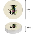 thumbnail image 1 of RYLABLUE Merry Christmas Xmas Tree Winter Christmas Set of 8 Round Coaster for Drinks, Absorbent Ceramic Stone Coasters Cup Mat with Cork Base for Home Kitchen Room Coffee Table Bar Decor, 1 of 5
