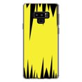 thumbnail image 1 of DistinctInk Clear Shockproof Hybrid Case for Samsung Galaxy Note 9 - TPU Bumper, Acrylic Back, Tempered Glass Screen Protector - Yellow Black Spikes, 1 of 5